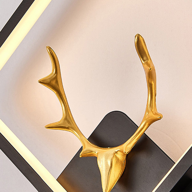 Metal Geometric Shape Wall Light Nordic Style LED Wall Sconce for Bedroom