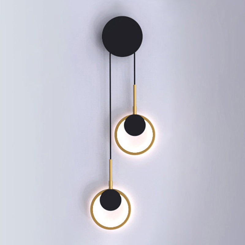 Contemporary Style Metal Wall Light Geometric LED Wall Sconce for Bedroom