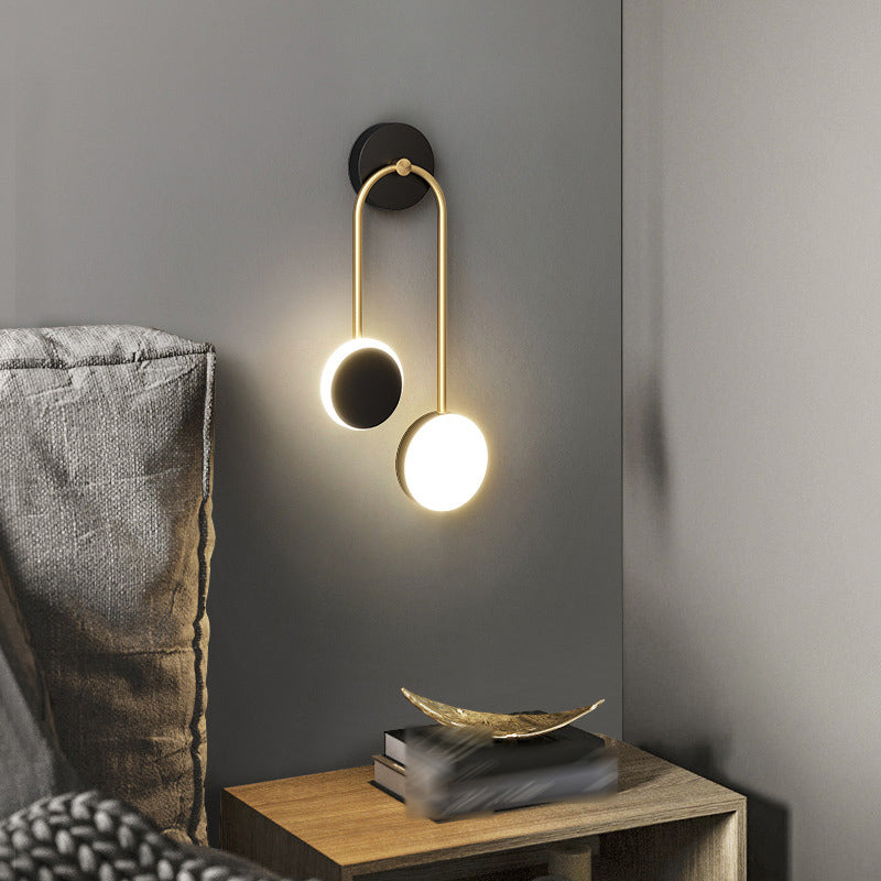 Contemporary Style Metal Wall Light Geometric LED Wall Sconce for Bedroom