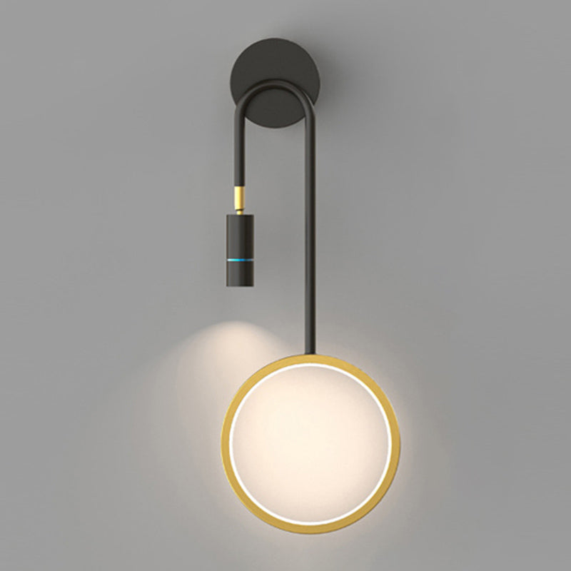 Contemporary Style Metal Wall Light Geometric LED Wall Sconce for Bedroom