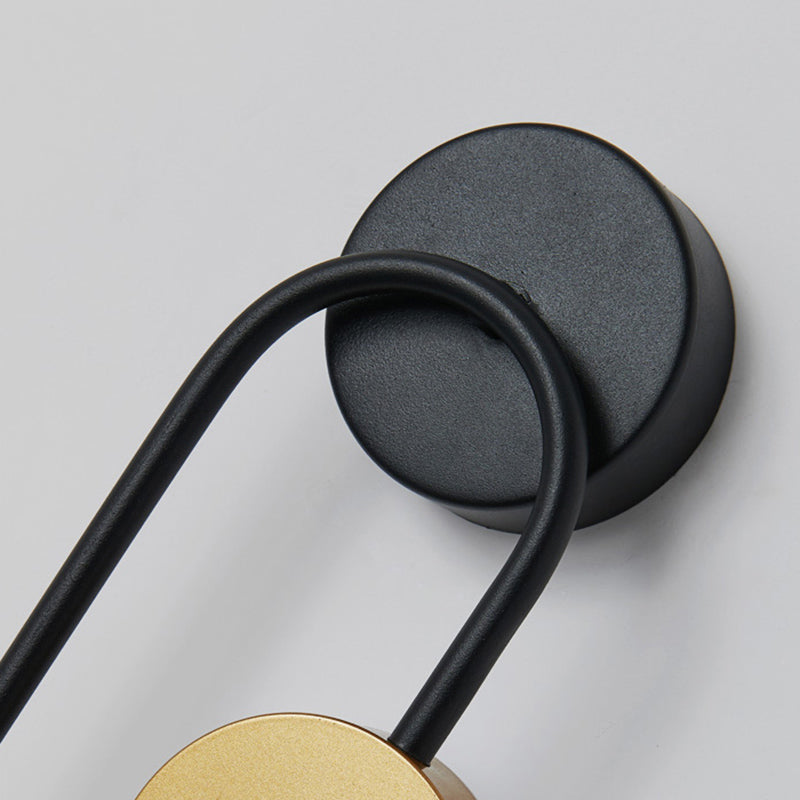 Contemporary Style Metal Wall Light Geometric LED Wall Sconce for Bedroom