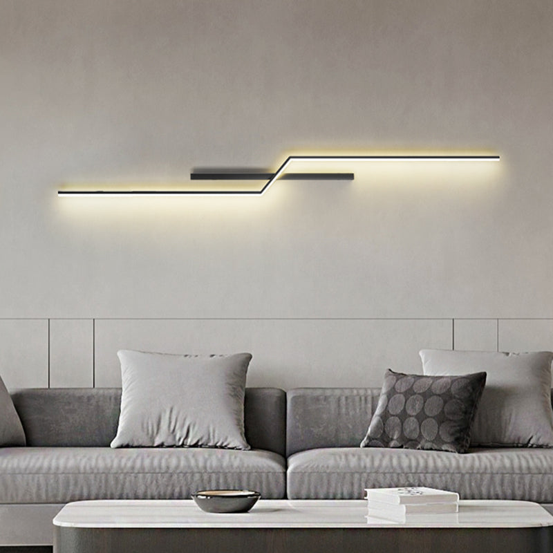 Minimalist Style Aluminum Wall Light Linear LED Wall Sconce for Living Room