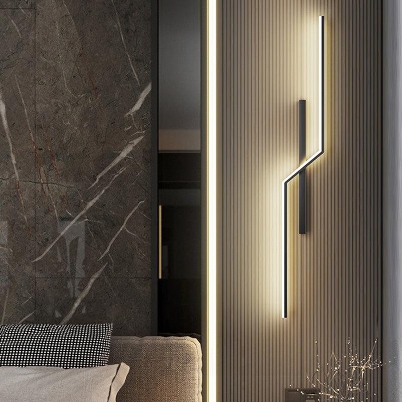 Minimalist Style Aluminum Wall Light Linear LED Wall Sconce for Living Room