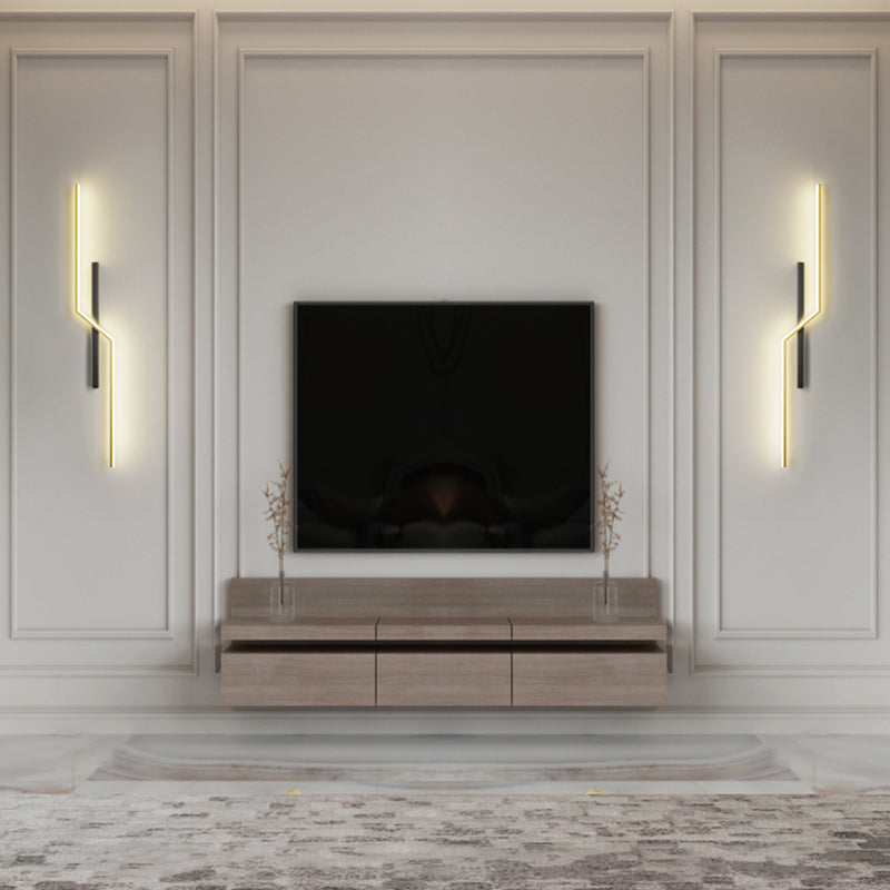 Minimalist Style Aluminum Wall Light Linear LED Wall Sconce for Living Room