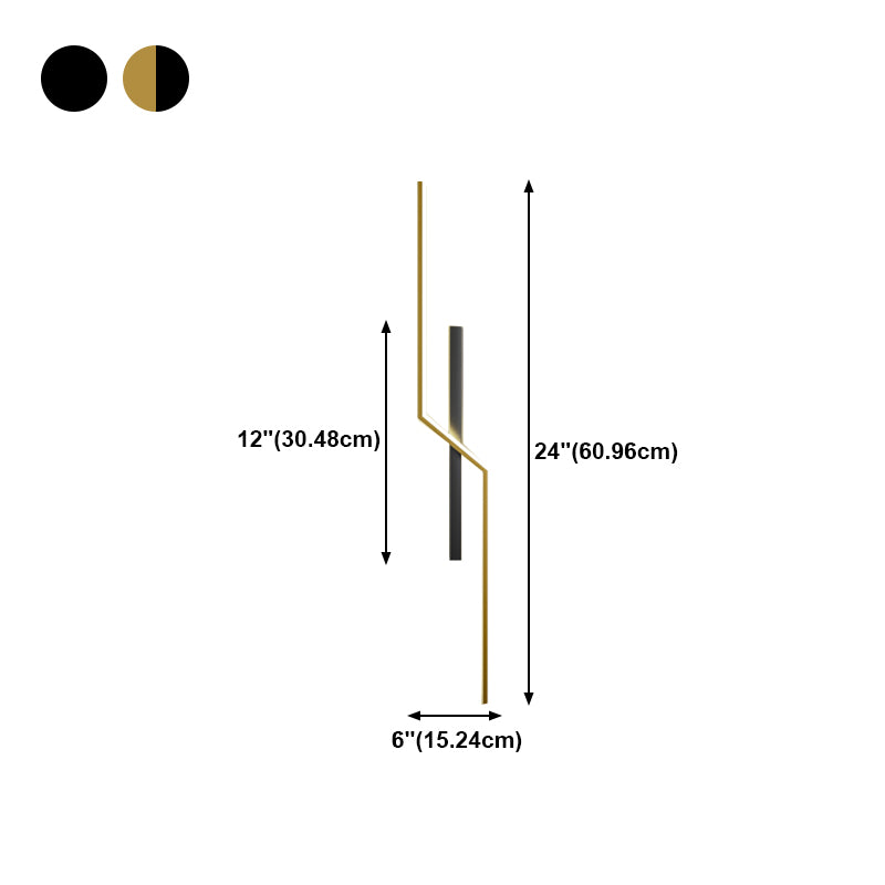 Minimalist Style Aluminum Wall Light Linear LED Wall Sconce for Living Room