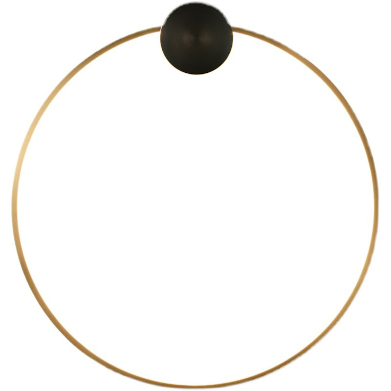 Metal Round Shape Wall Mount Lighting Modern Style 1-Light Wall Mounted Light Fixture