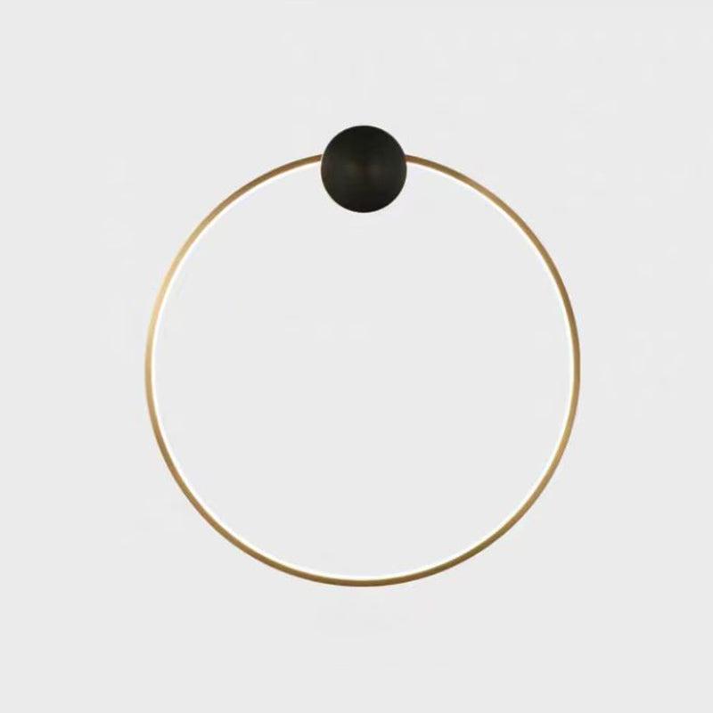 Metal Round Shape Wall Mount Lighting Modern Style 1-Light Wall Mounted Light Fixture