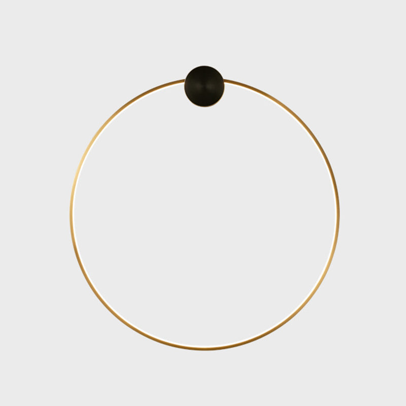 Metal Round Shape Wall Mount Lighting Modern Style 1-Light Wall Mounted Light Fixture