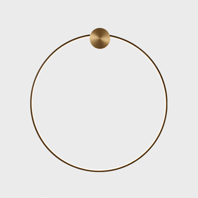 Metal Round Shape Wall Mount Lighting Modern Style 1-Light Wall Mounted Light Fixture