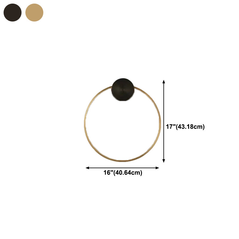 Metal Round Shape Wall Mount Lighting Modern Style 1-Light Wall Mounted Light Fixture