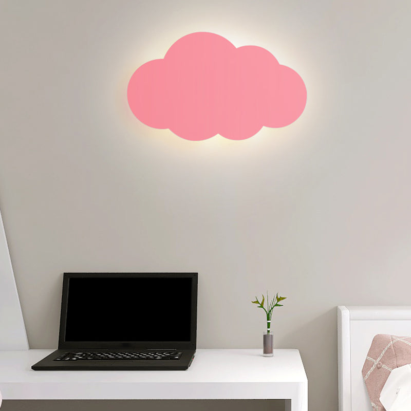 Modern Style Cloud Shape Wall Sconce Metal 1 Light Wall Light for Children's Room