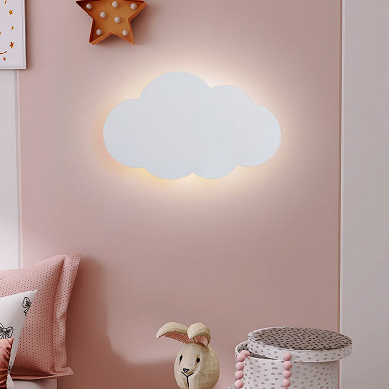 Modern Style Cloud Shape Wall Sconce Metal 1 Light Wall Light for Children's Room