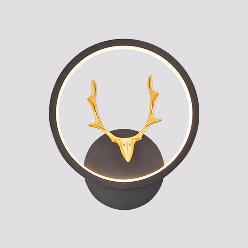 Metal Geometric Shape Wall Mount Lighting Modern Style 1-Light Wall Mounted Light Fixture