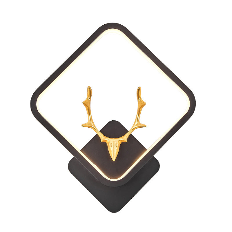 Metal Geometric Shape Wall Mount Lighting Modern Style 1-Light Wall Mounted Light Fixture