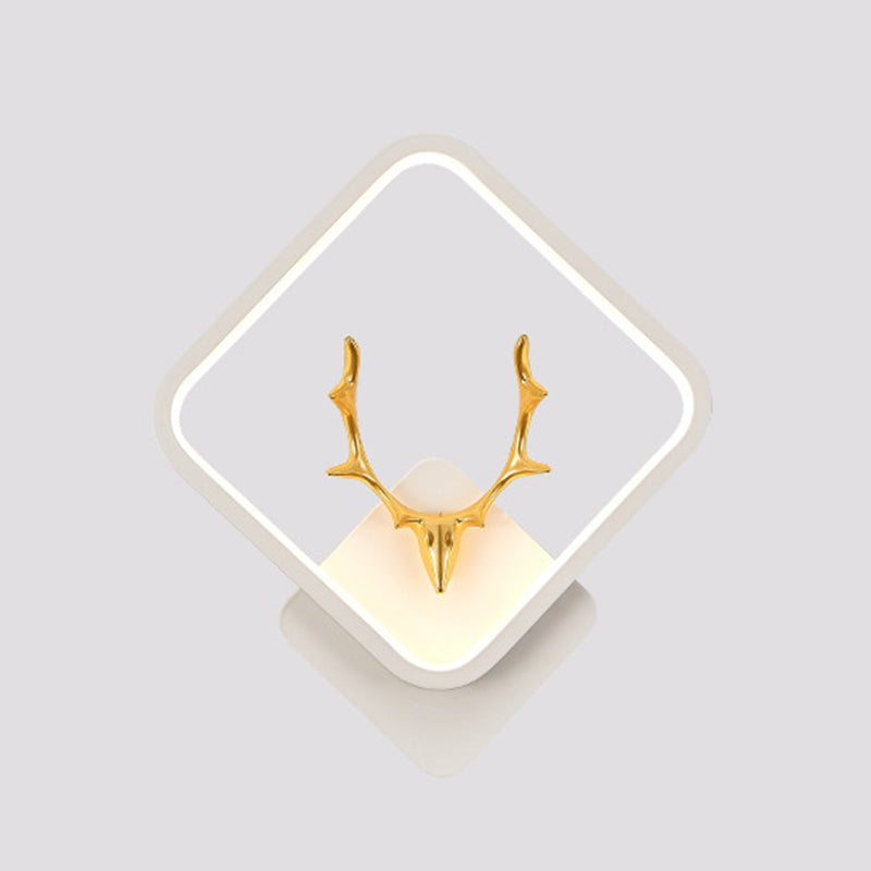 Metal Geometric Shape Wall Mount Lighting Modern Style 1-Light Wall Mounted Light Fixture