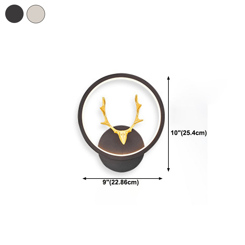 Metal Geometric Shape Wall Mount Lighting Modern Style 1-Light Wall Mounted Light Fixture