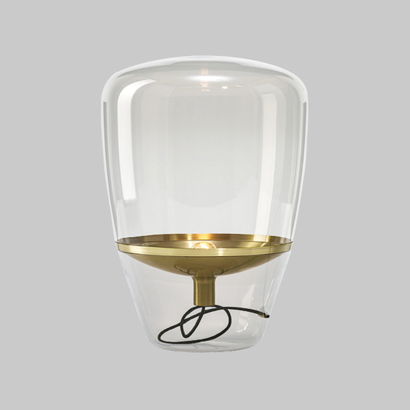 Glass Geometric Shape Table Lamp Modern Style 1 Light Table Lamp Fixtures