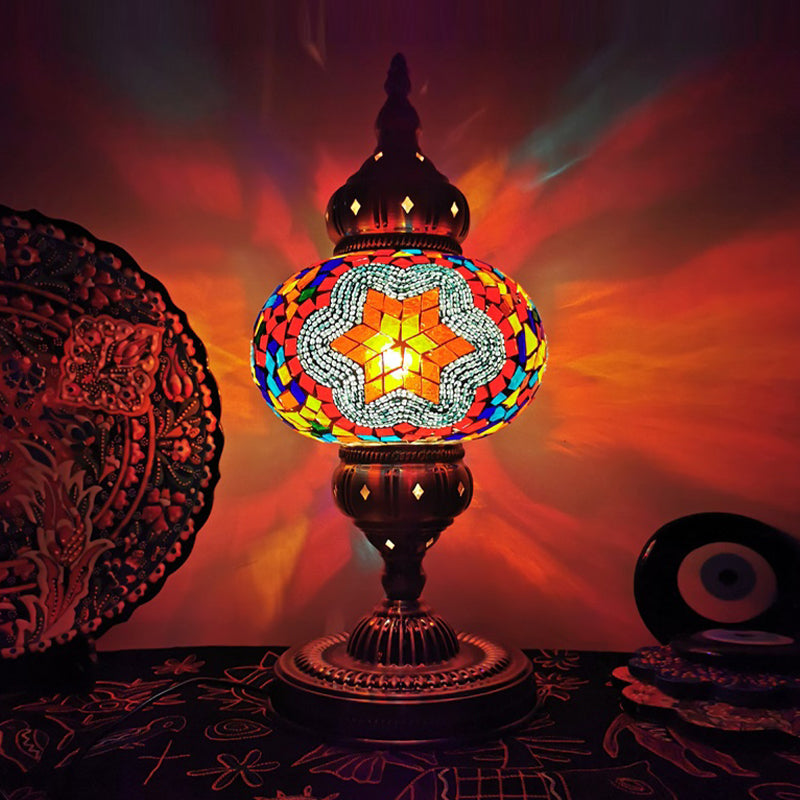 Modern Style Unique Shape Table Lighting Glass 1 Light Table Lamp for Bedroom
