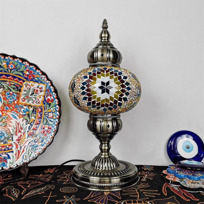 Modern Style Unique Shape Table Lighting Glass 1 Light Table Lamp for Bedroom