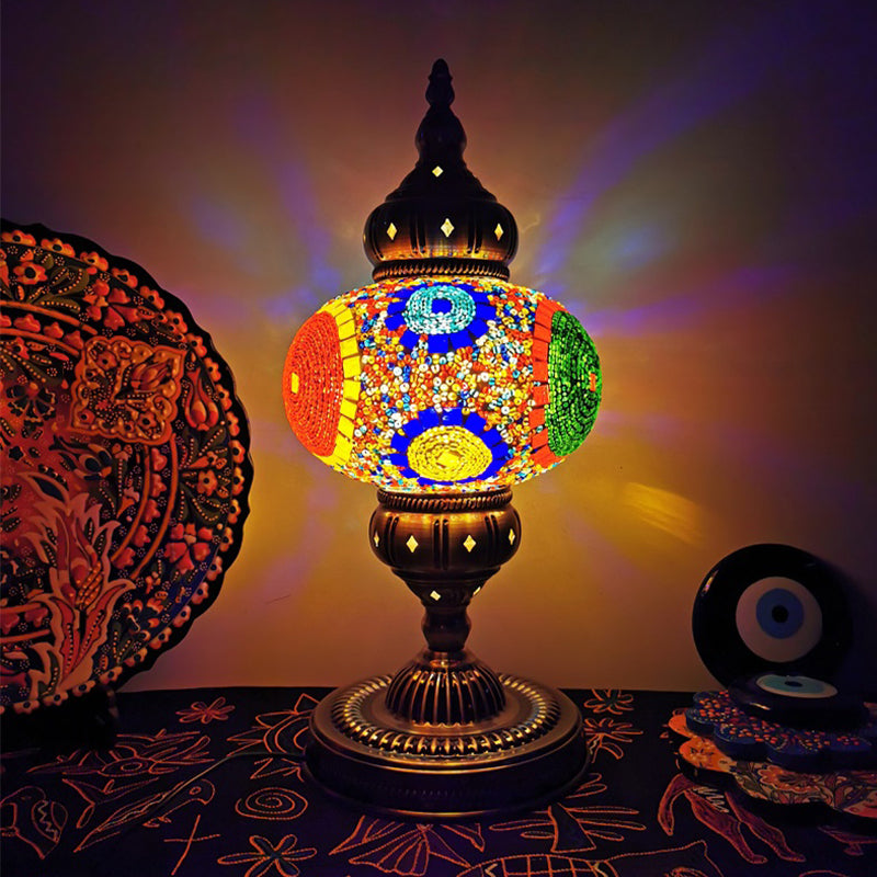 Modern Style Unique Shape Table Lighting Glass 1 Light Table Lamp for Bedroom