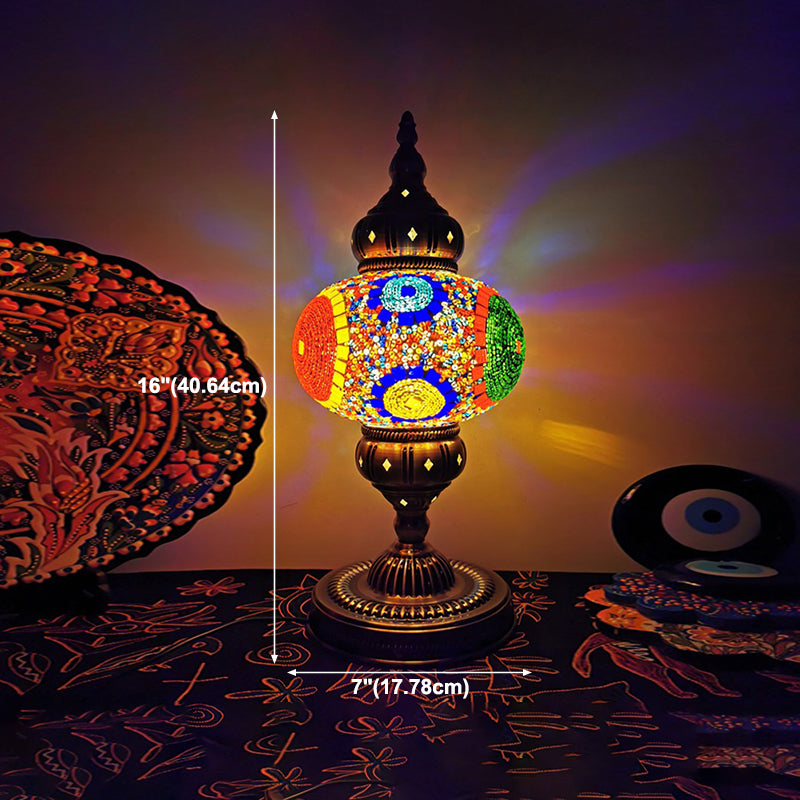 Modern Style Unique Shape Table Lighting Glass 1 Light Table Lamp for Bedroom
