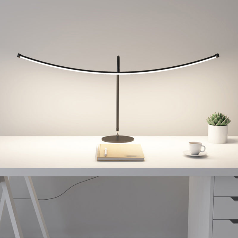 1 Light Linear Table Lighting Modern Style Metal Table Lighting for Bedroom