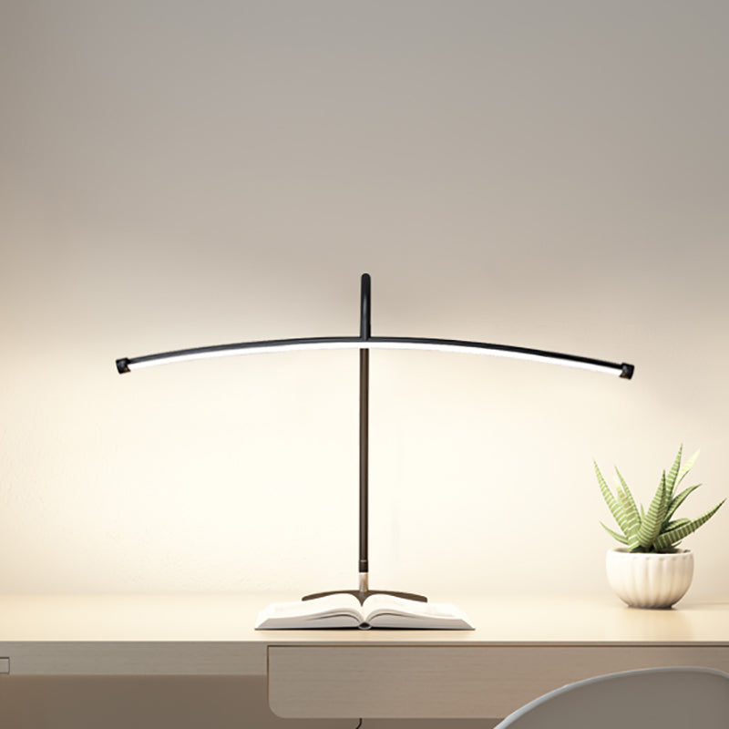 1 Light Linear Table Lighting Modern Style Metal Table Lighting for Bedroom