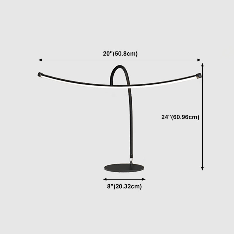 1 Light Linear Table Lighting Modern Style Metal Table Lighting for Bedroom