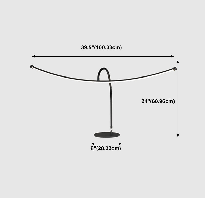 1 Light Linear Table Lighting Modern Style Metal Table Lighting for Bedroom