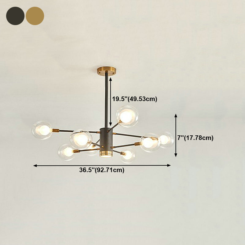 Contemporary Spherical Shade Pendant Chandeliers Glass Chandelier Lighting Fixtures