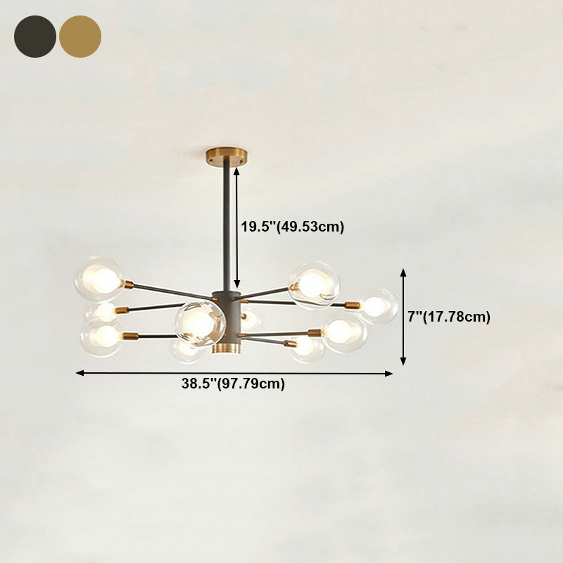 Contemporary Spherical Shade Pendant Chandeliers Glass Chandelier Lighting Fixtures