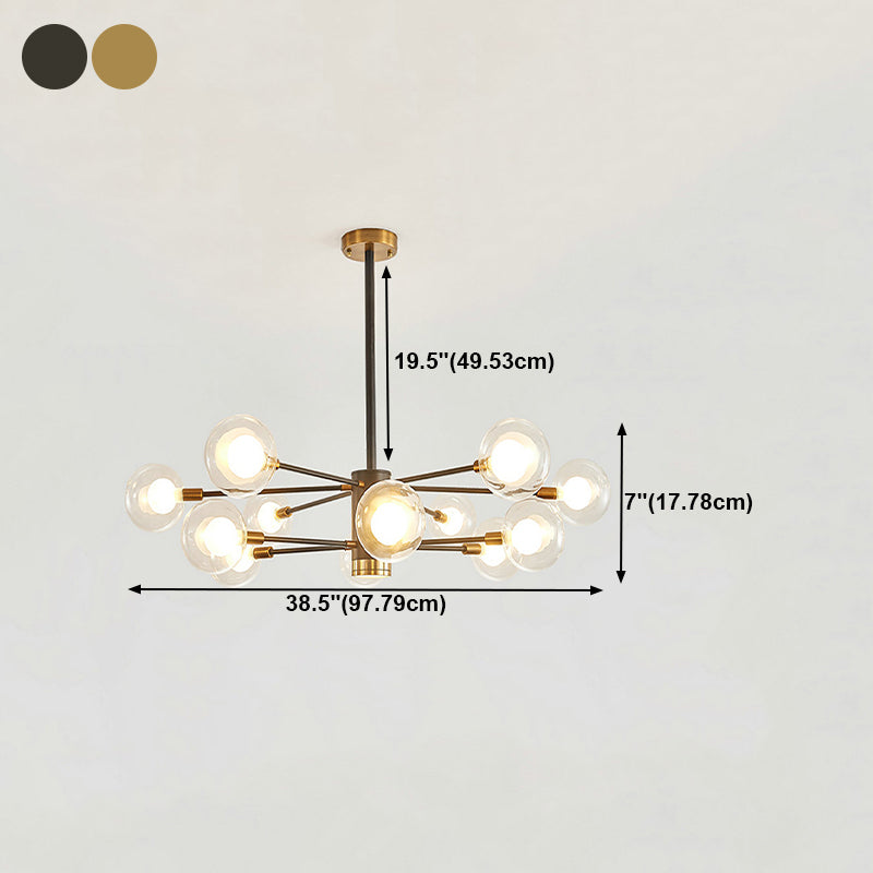 Contemporary Spherical Shade Pendant Chandeliers Glass Chandelier Lighting Fixtures