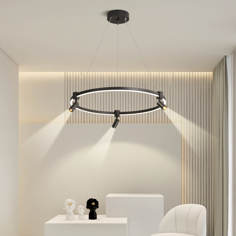 Linear Shape Metal Pendant Light Fixtures Modern Style 4 Light Hanging Light Fixtures