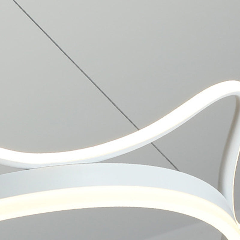 Linear Shape Metal Pendant Light Fixtures Modern Style 2-Light Hanging Light Fixtures