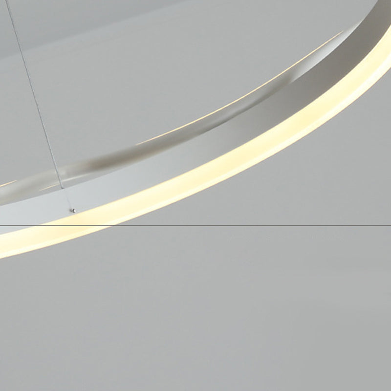 Linear Shape Metal Pendant Light Fixtures Modern Style 2-Light Hanging Light Fixtures