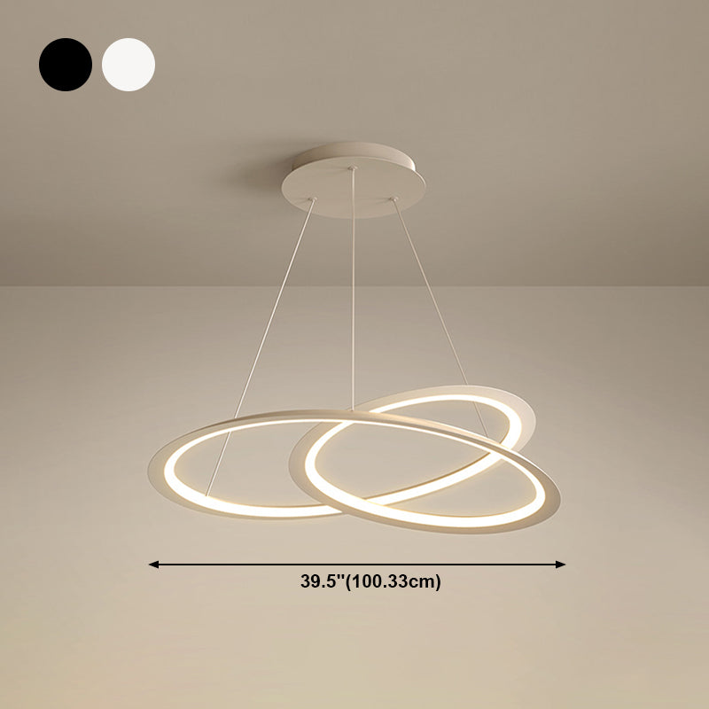 Linear Shape Metal Pendant Light Fixture Modern Style 1 Light Hanging Light Fixture