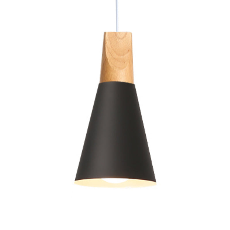 1 Light Cone Hanging Lights Modern Style Metal Drop Pendants