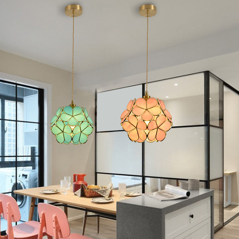 Glass Hanging Pendant Light Tiffany Style Suspension Pendant Light