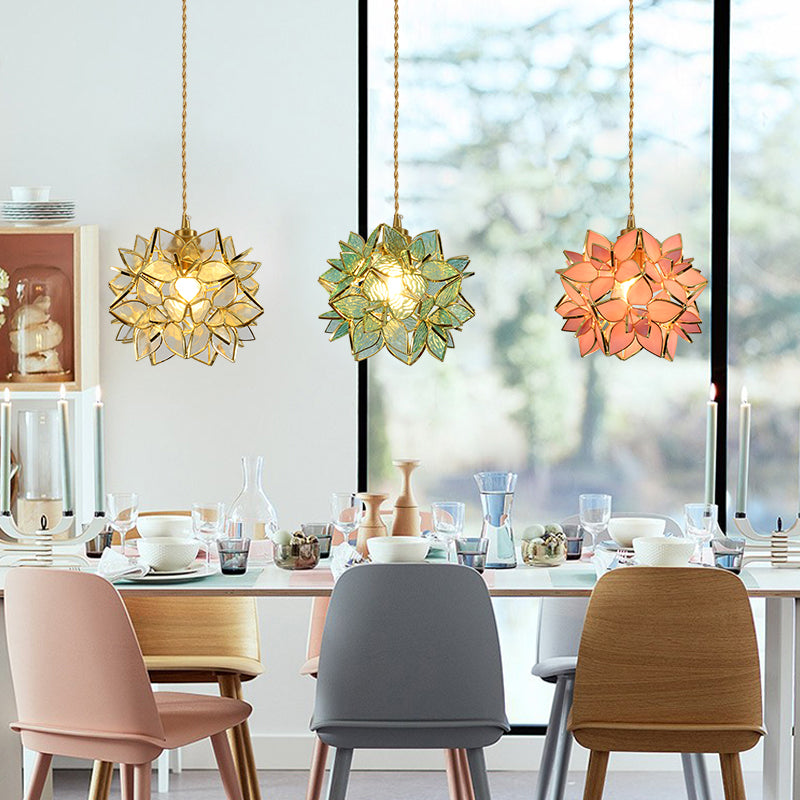 Glass Hanging Pendant Light Tiffany Style Suspension Pendant Light