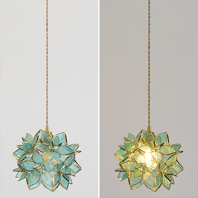 Glass Hanging Pendant Light Tiffany Style Suspension Pendant Light