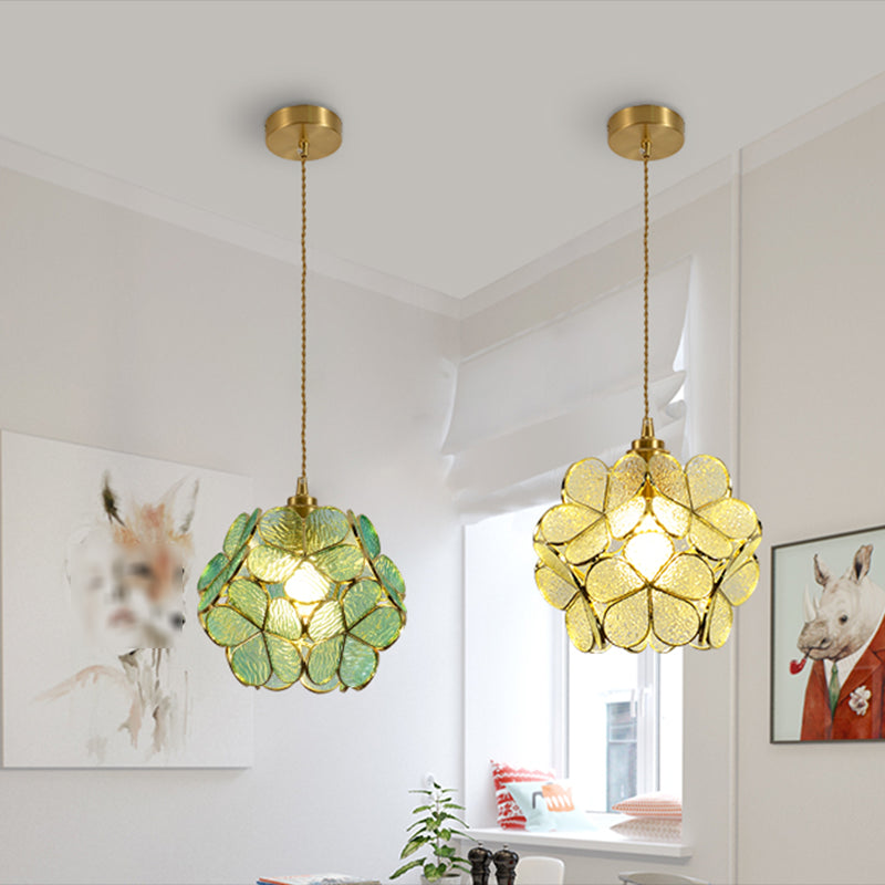 Glass Hanging Pendant Light Tiffany Style Suspension Pendant Light