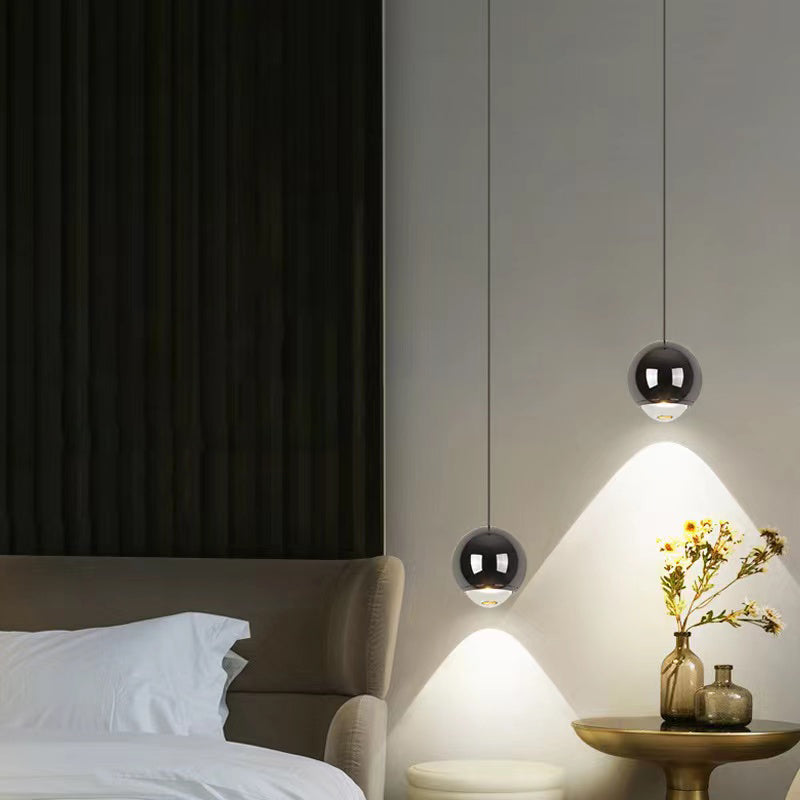 Modern Style Spherical Shape Pendant Lighting Metal 1 Light Pendant Light for Bedroom