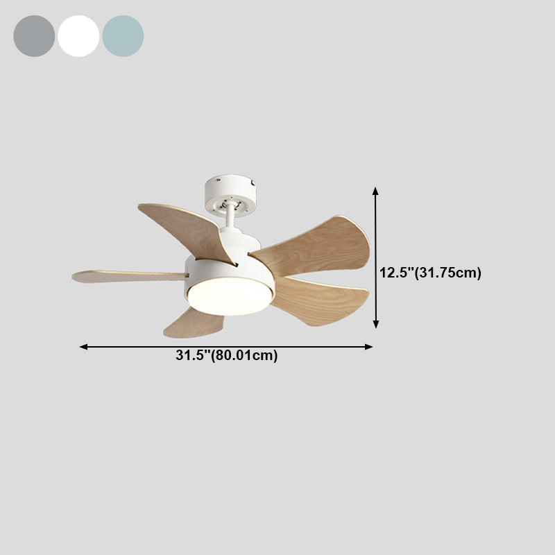 Ceiling Fan Light Metal Nordic Style LED Ceiling Flush Mount for Bedroom