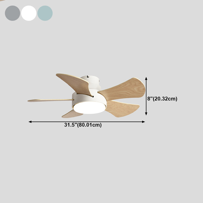 Ceiling Fan Light Metal Nordic Style LED Ceiling Flush Mount for Bedroom