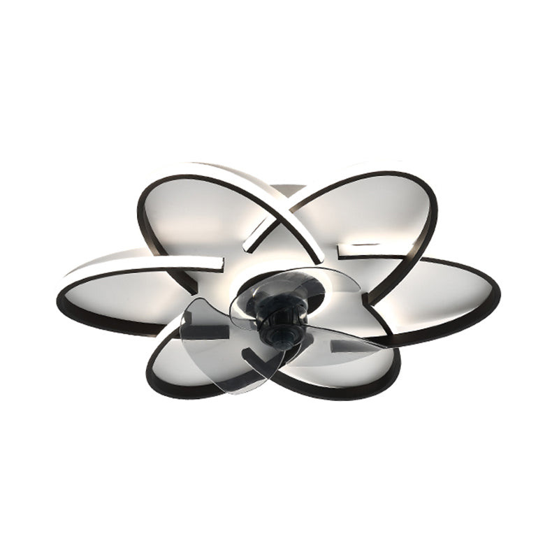 Geometric Shape Metal Ceiling Fans Modern Style Multi-Lights Ceiling Fan Lamp Fixture