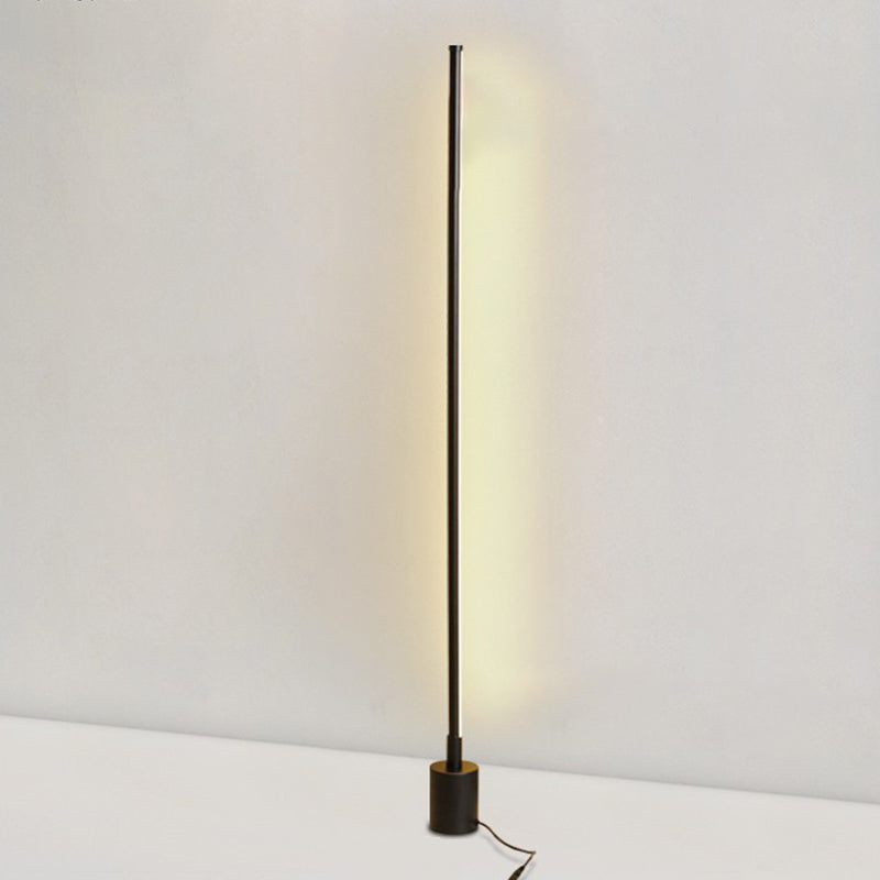 Linear Shape Metal Floor Lighting Modern 1-Light Floor Light Fixtures