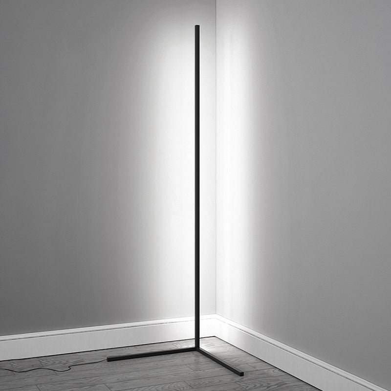 Linear Shape Metal Floor Lighting Modern 1-Light Floor Mount Light Fixtures