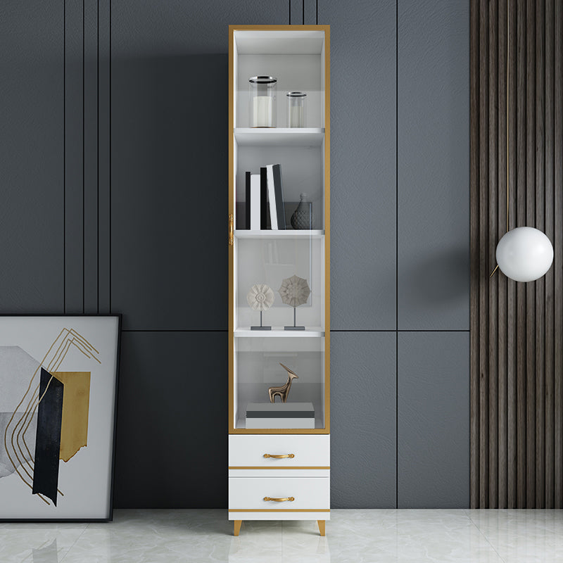 82.68"H Bookcase Contemporary Style Bookshelf With Doors for Office Home