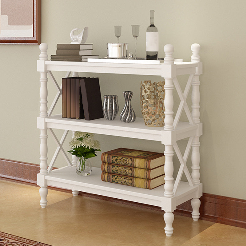 Home Office Solid Wood Bookcase Modern Etagere Bookshelf with Rectangle Shelves