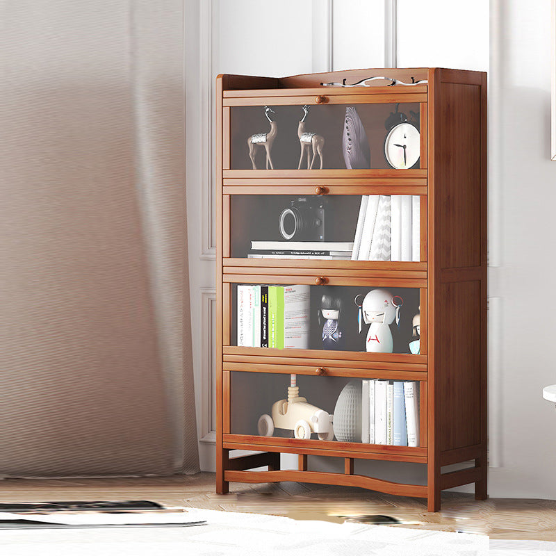 Standard Shelf Bookcase with Doors Modern Bookshelf for Home Office